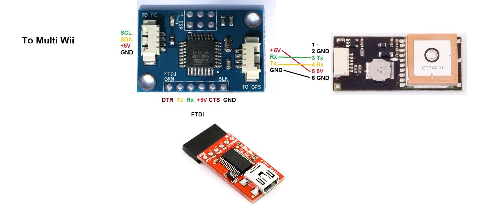 SubSonicHobby RC Plane Drone UAV Car Boat MultiWii GPS with I2C Setup